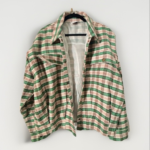 Plaid Button-Up Tweed Jacket - Picture 5 of 6